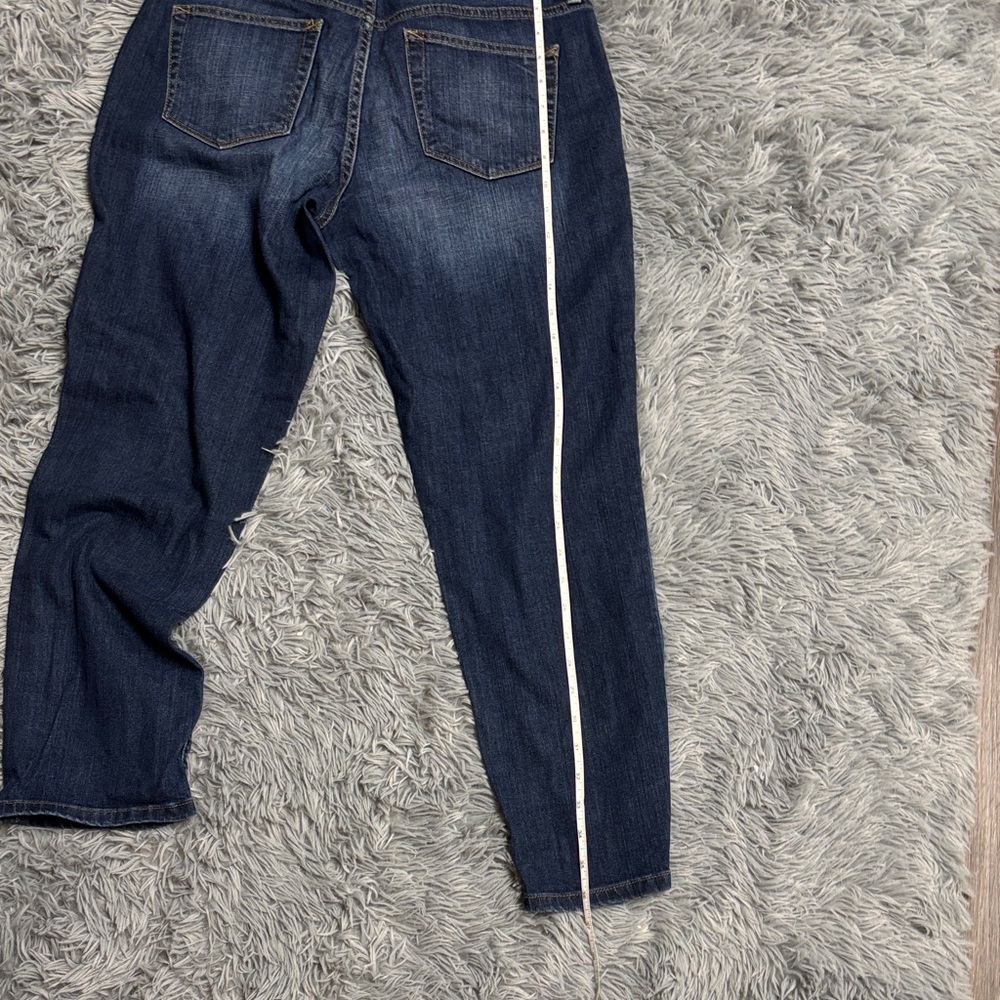 Distressed “Skinny Boyfriend Crop” Jeans - Picture 9 of 13